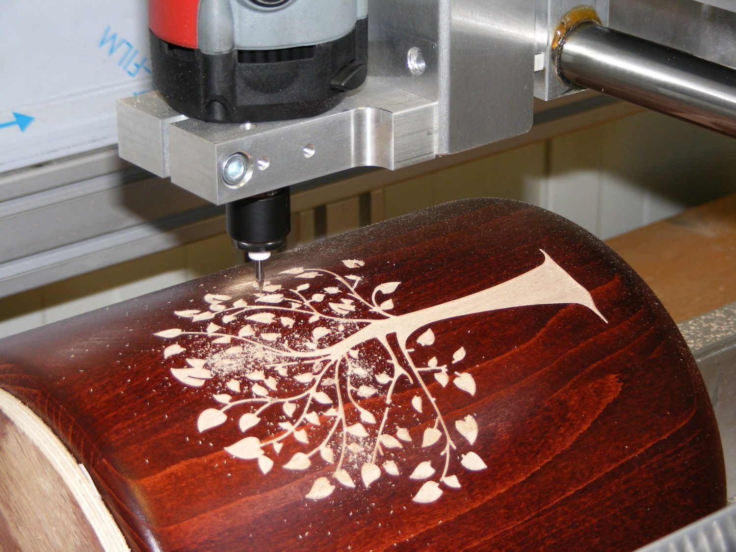 Holz Blumenkübel auf Rundachse Holz Blumenkübel auf Rundachse