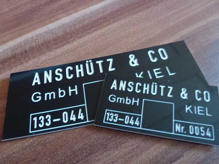 identification plate identification plate