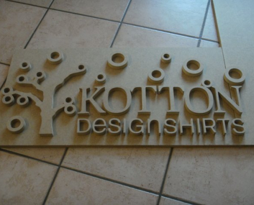 Logo made of MDF Logo made of MDF