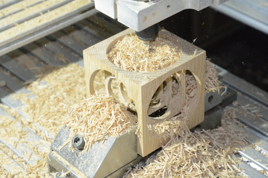 milling a wooden cube from oak milling a wooden cube from oak