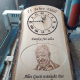 Wooden clock with 3d picture relief Wooden clock with 3d picture relief