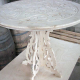 Wooden side table milled using a CNC router