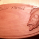 Wooden tray with 3D fish relief WoodentraywithDfishrelief