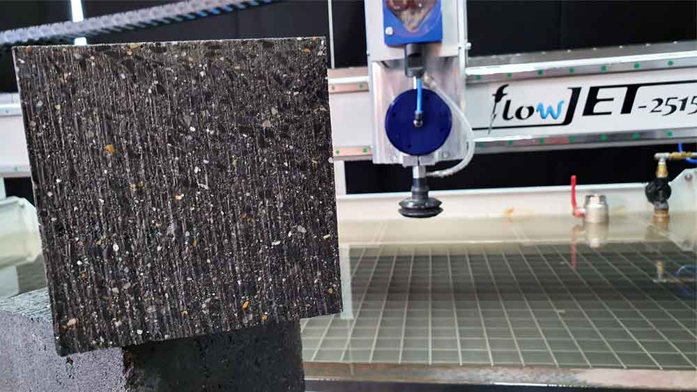 150mm concrete block Water Jet cut 150mm concrete block Water Jet cutting