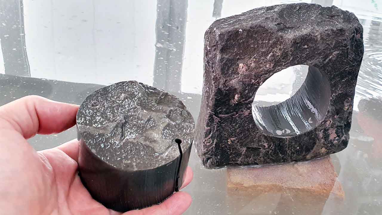 60mm thick natural stone Water Jet cut 60mm thick natural stone Water Jet cut