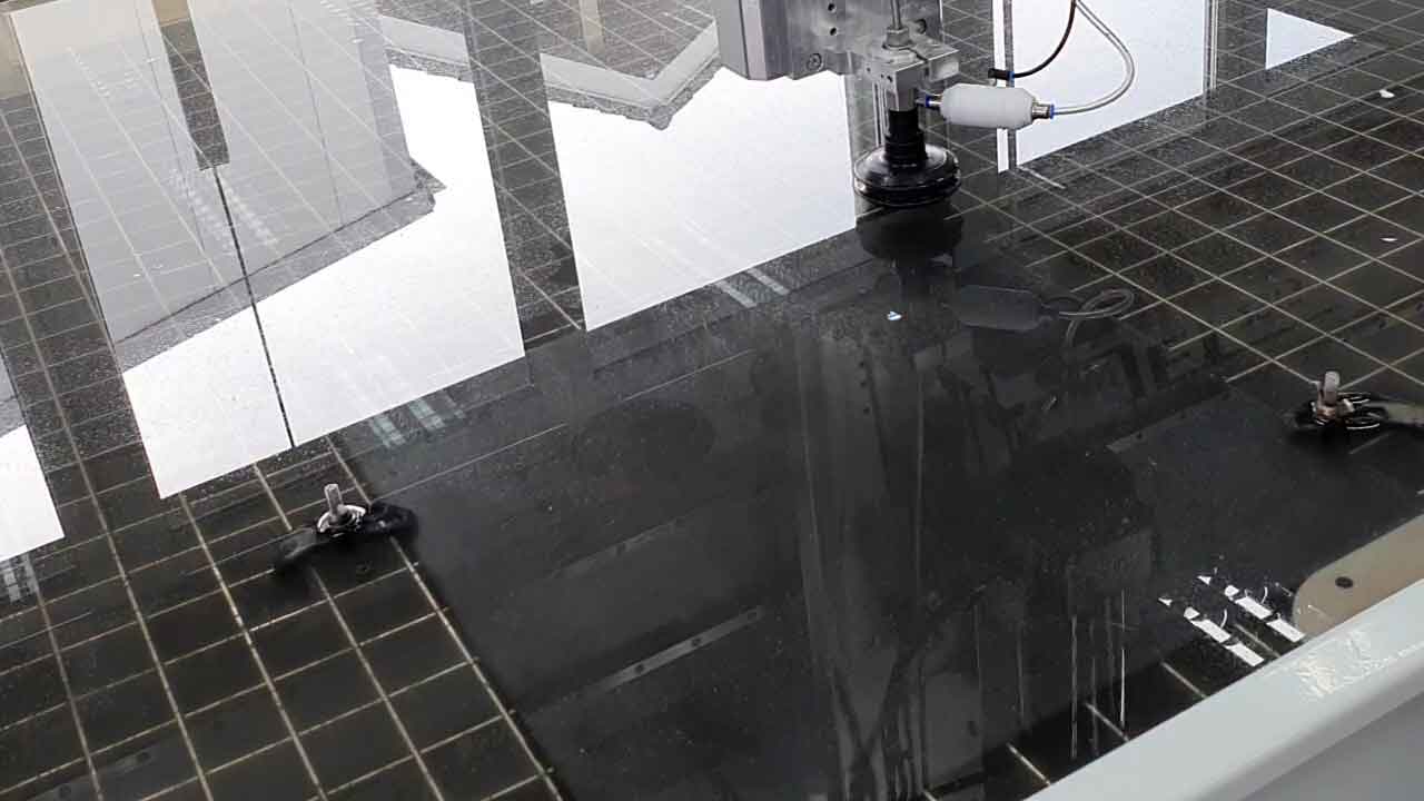 6mm steel plate cut to size with Water Jet Cutter flowJET 6mm steel plate cut to size with Water Jet Cutter flowJET