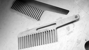 Stainless steel comb cut by Water Jet Cutter Stainless steel comb cut by Water Jet Cutter
