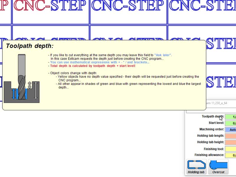 Estlcam help Estlcam help