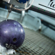 Water jet cutting a bowling ball Water jet cutting a bowling ball