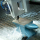 Water jet cutting of an anvil Water jet cutting of an anvil
