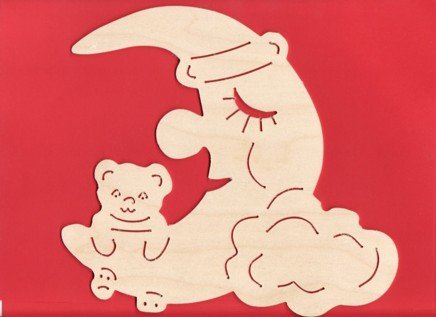 Weihnachtliches Fenterbild Holz Mond Weihnachtliches Fenterbild Holz Mond